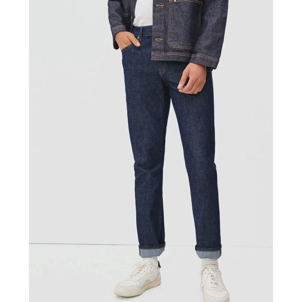 Everlane Slim Organic Taper Jeans Mens 29x32 Blue Dark Wash